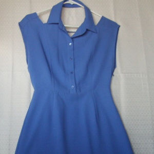 Cute Mini Halter Dress S Lolas Collection Blue